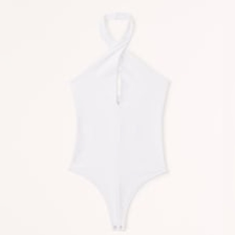 Abercrombie & Fitch Double-Layered Seamless Fabric Halter Cutout Bodysuit size M